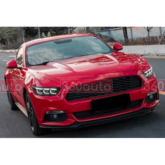 Передние фары на Ford Mustang 2014-2017 Full LED 2024 look черные