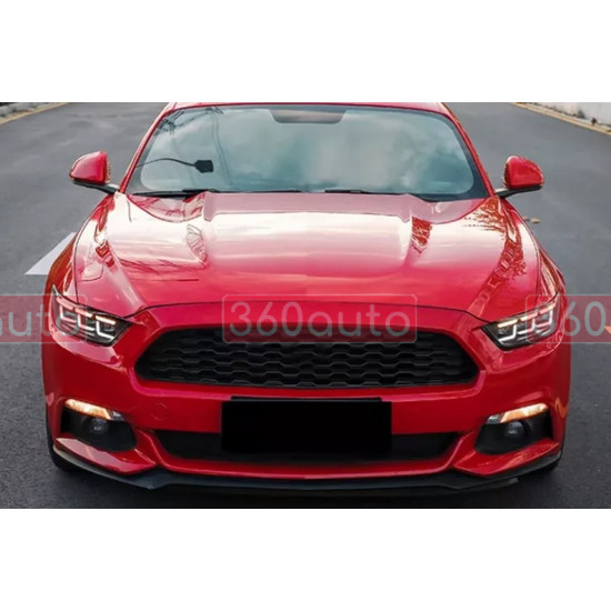 Передние фары на Ford Mustang 2014-2017 Full LED 2024 look черные