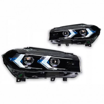 Передние фары на BMW X5 F15 2013-2018 FULL LED стиль G05 2024