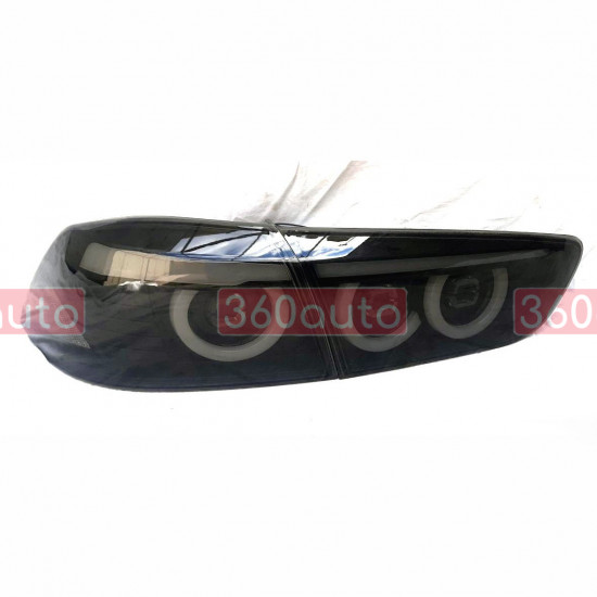 Задние фонари на Mitsubishi Lancer X 2007-2017 LED черный стиль JDM