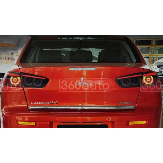 Задние фонари на Mitsubishi Lancer X 2007-2017 LED черный стиль JDM