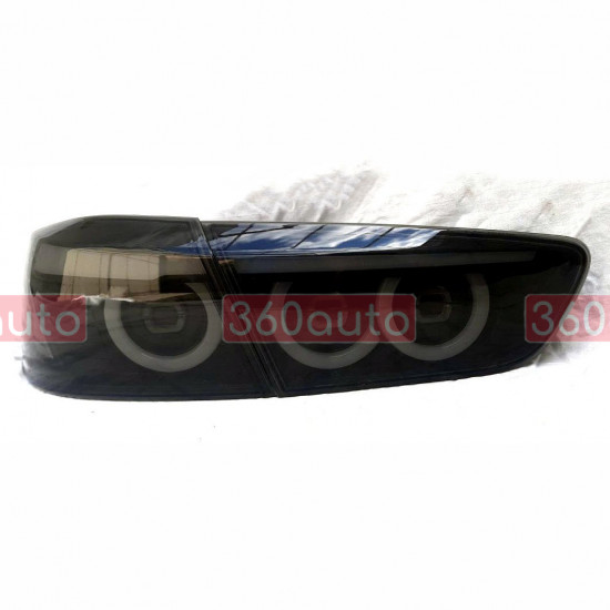 Задние фонари на Mitsubishi Lancer X 2007-2017 LED черный стиль JDM