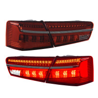 Задние фонари на Audi A6 C7 2011-2015 Sedan Full LED красные