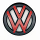 Накладки на эмблему Volkswagen Jetta 2012-2014 черный глянец на радиаторную решетку + на крышку багажника