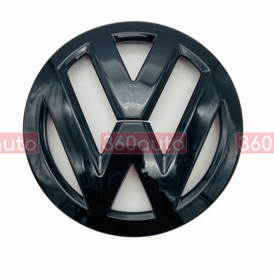 Накладки на эмблему Volkswagen Jetta 2012-2014 черный глянец на радиаторную решетку + на крышку багажника