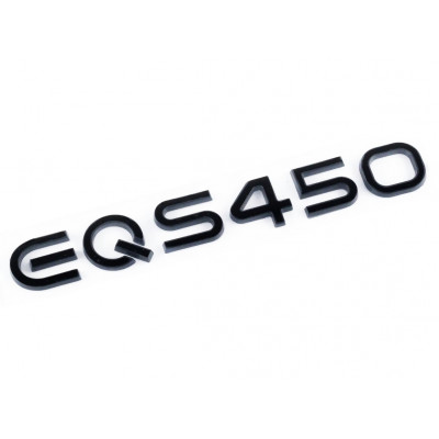 Автологотип емблема напис Mercedes EQS450 чорний глянець