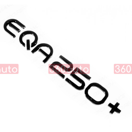 Автологотип шильдик эмблема надпись Mercedes EQA250+ черный глянец