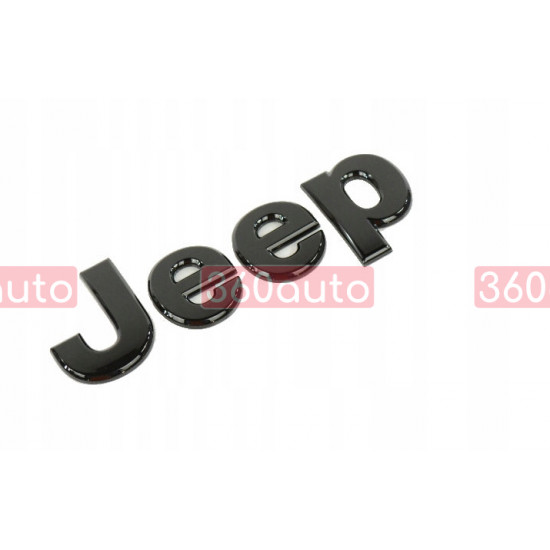 Автологотип эмблема надпись Jeep Renegade на капот черный глянец