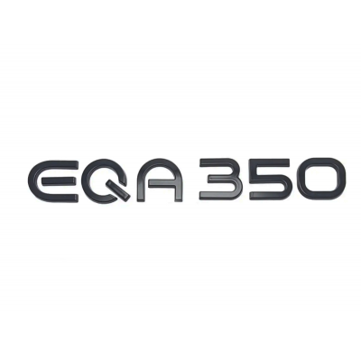 Автологотип емблема напис Mercedes EQA350 чорний глянець