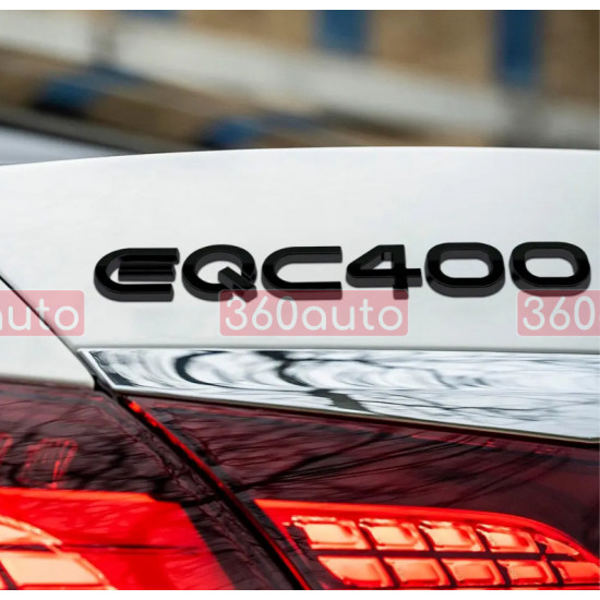 Автологотип шильдик эмблема надпись Mercedes EQC400 черный глянец
