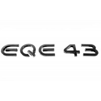 Автологотип емблема напис Mercedes EQE43 чорний глянець