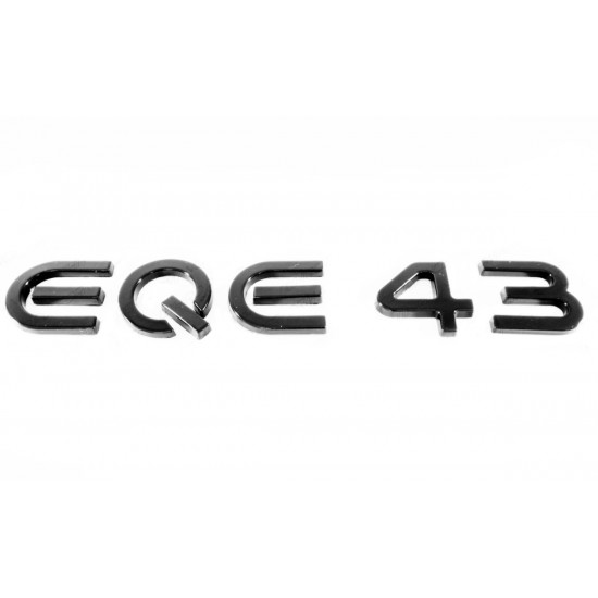 Автологотип шильдик эмблема надпись Mercedes EQE43 черный глянец