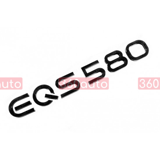 Автологотип шильдик эмблема надпись Mercedes EQS580 черный глянец