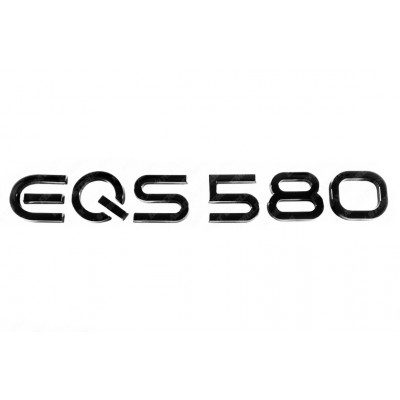 Автологотип шильдик эмблема надпись Mercedes EQS580 черный глянец
