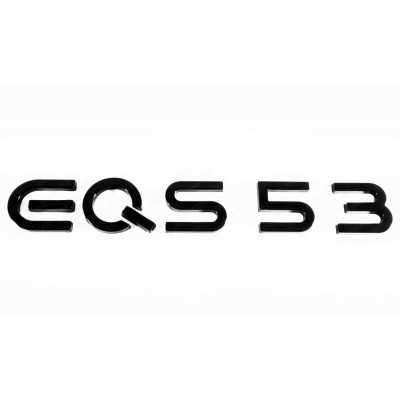 Автологотип шильдик эмблема надпись Mercedes EQS53 черный глянец