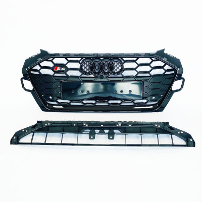 Рішітка радіатора на Audi A4 B9 2019-2023 стиль S4 Gloss / Matte