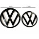 Накладки на эмблемы Volkswagen Golf 8 2021- черный глянец в радиаторную решетку +на крышку багажника