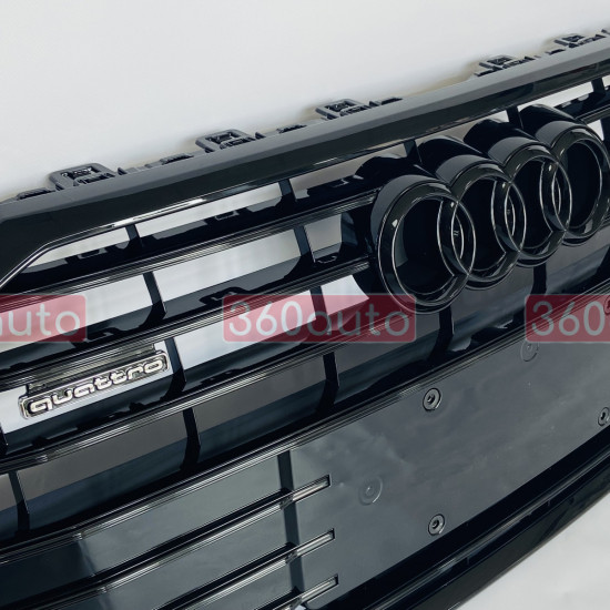 Решетка радиатора на Audi A6 C8 2018-2023 стиль S6 Черный глянец