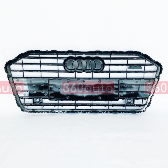 Решетка радиатора на Audi A6 C8 2018-2023 стиль S6 Черный глянец