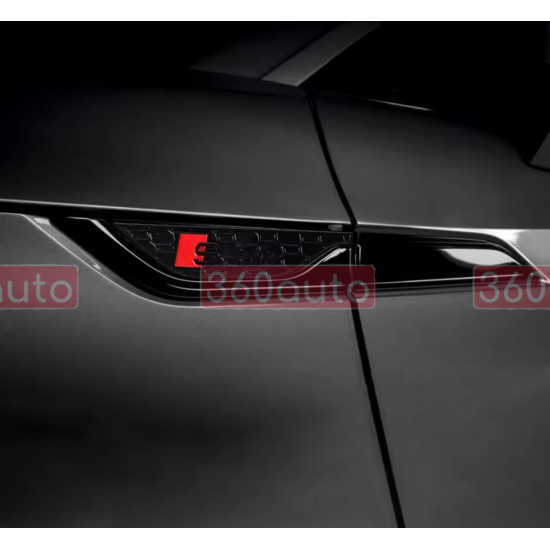 Комплект черных эмблем на крылья Audi A5 F5 2016- S-Line - Tuning Exclusive Black Edition 4 шт