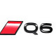 Автологотип надпись Audi Q6 2024- Exclusive Black Edition на крышку багажника с ромбом