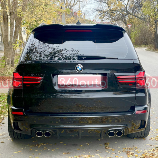 Спойлер на BMW X5 E70 2008-2013 стиль Paradigma Черный глянец