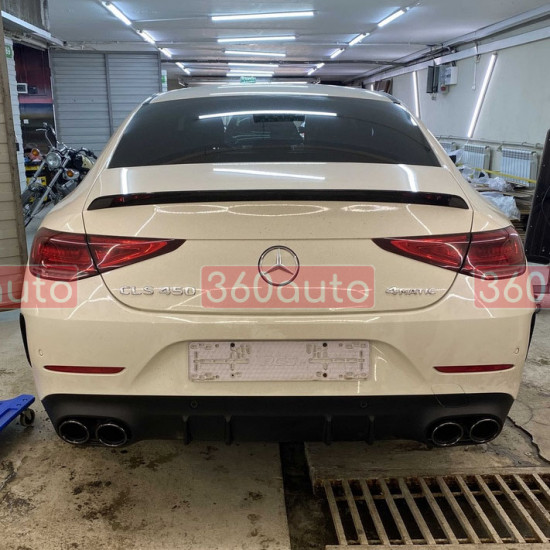 Спойлер на Mercedes-Benz CLS-class C257 2018- AMG 53 style черный глянец