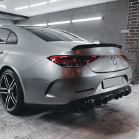 Спойлер на Mercedes-Benz CLS-class C257 2018- AMG 53 style чорний глянець