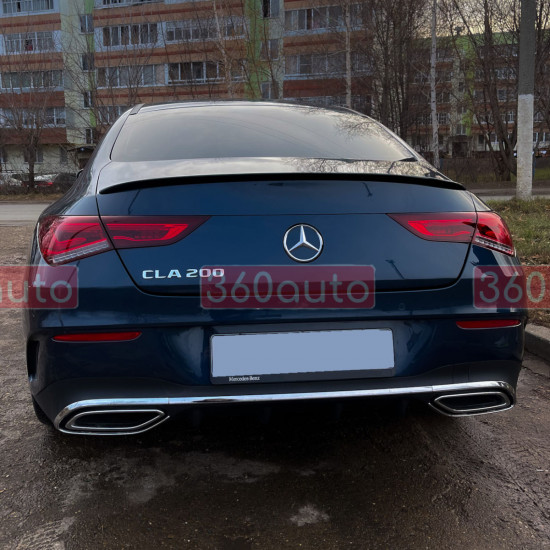 Спойлер на Mercedes-Benz CLA-class C118 2019- Sedan AMG 35 style черный глянец