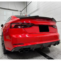 Спойлер на Audi A5 B9 2017-2022 Sportback M4 style черный глянец