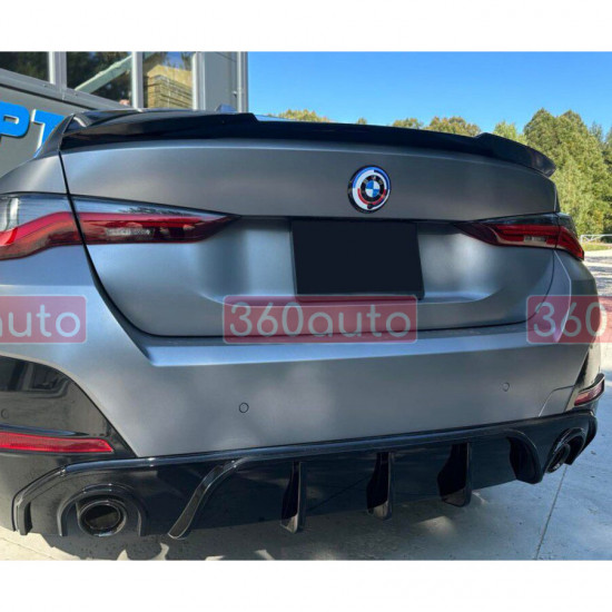 Спойлер на BMW 4 Gran Coupe G26 2020- M4 style черный глянец