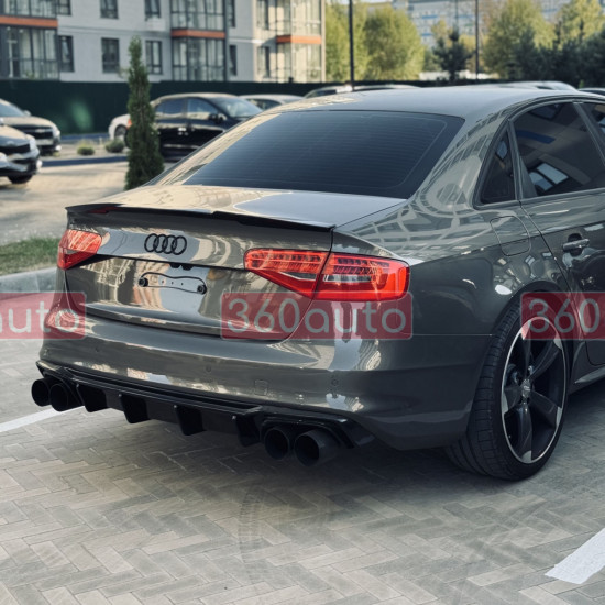 Спойлер на Audi A4 B8 2007-2015 M4 Style черный глянец