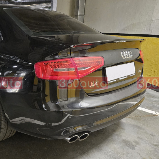 Спойлер на Audi A4 B8 2007-2015 M4 Style черный глянец