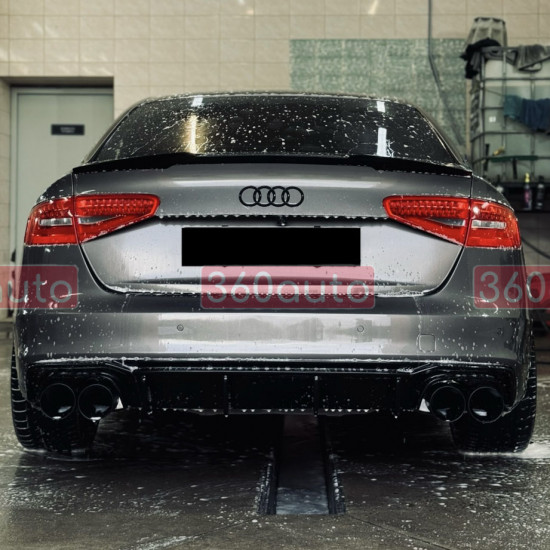 Спойлер на Audi A4 B8 2007-2015 M4 Style черный глянец