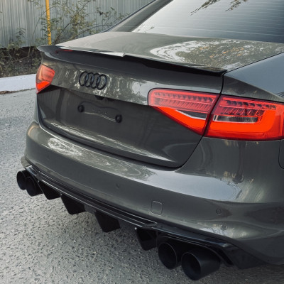 Спойлер на Audi A4 B8 2007-2015 M4 Style черный глянец
