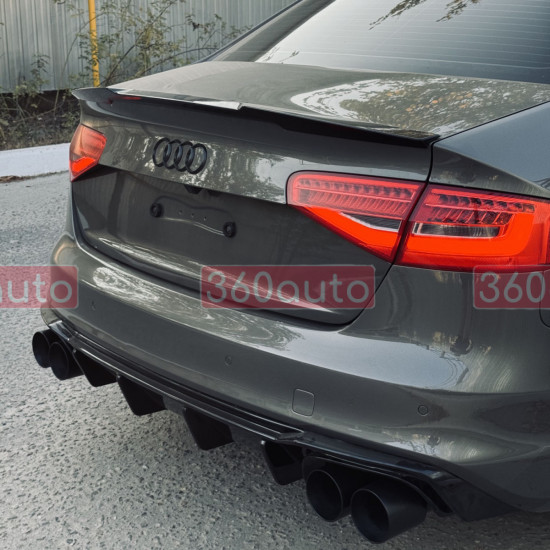 Спойлер на Audi A4 B8 2007-2015 M4 Style черный глянец