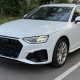Решітки переднього бампера на Audi A4 B9 2020- S-Line бампер чорний глянець