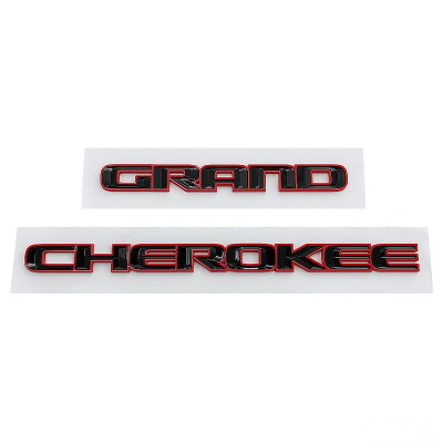 Автологотип емблема напис Jeep Grand Cherokee Trailhawk black red