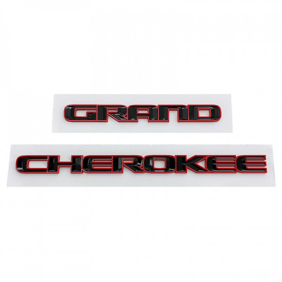 Автологотип шильдик эмблема надпись Jeep Grand Cherokee Trailhawk black red