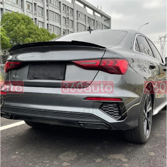 Спойлер на Audi A3 2020- (8Y) Sedan M4 style черный глянец