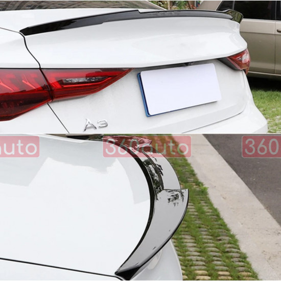 Спойлер на Audi A3 2020- (8Y) Sedan M4 style черный глянец