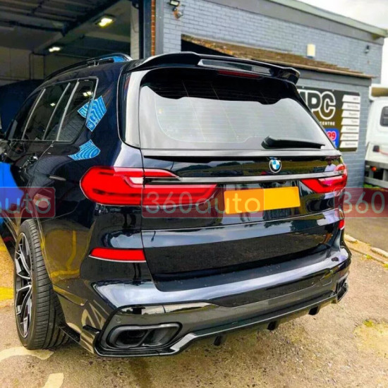 Спойлер на BMW X7 G07 2018- нижний черный глянец