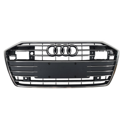 Решетка радиатора Gray Chrome ( под радары ) на AUDI A6 C8 2018-2023 года