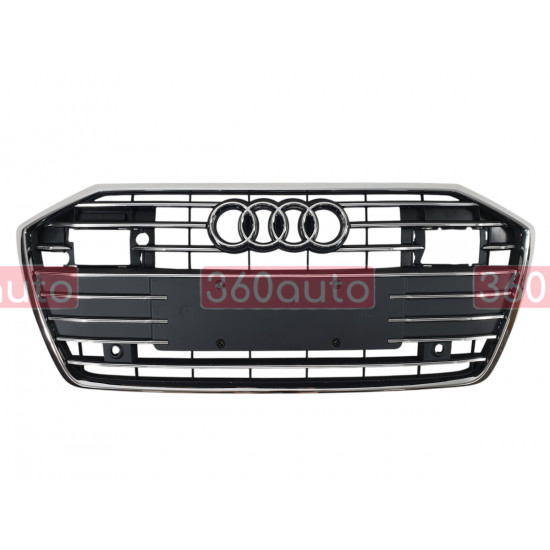 Решетка радиатора Gray Chrome ( под радары ) на AUDI A6 C8 2018-2023 года