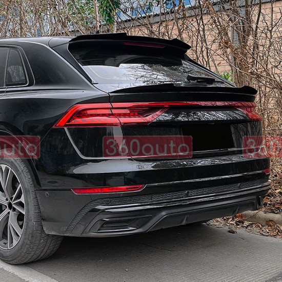 Спойлер на Audi Q8 2018- нижний черный глянец