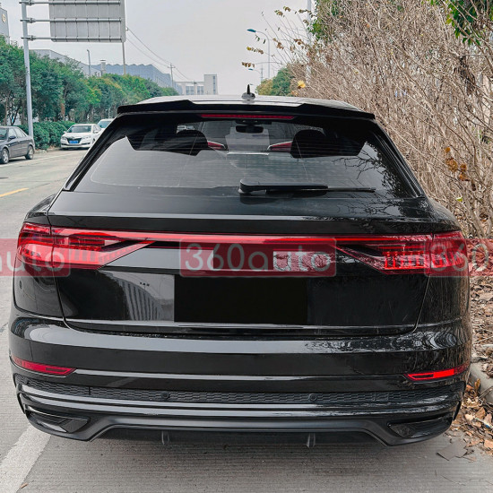 Спойлер на Audi Q8 2018- нижний черный глянец