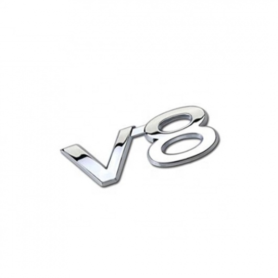 Автологотип шильдик эмблема надпись Toyota V8 хром