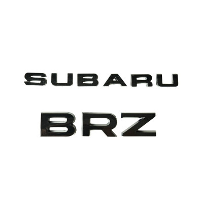 Автологотип емблема напис Subaru BRZ black edition чорний глянець