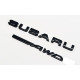 Автологотип шильдик эмблема надпись Subaru Symmetrical AWD edition черный глянец
