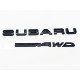Автологотип шильдик эмблема надпись Subaru Symmetrical AWD edition черный глянец
